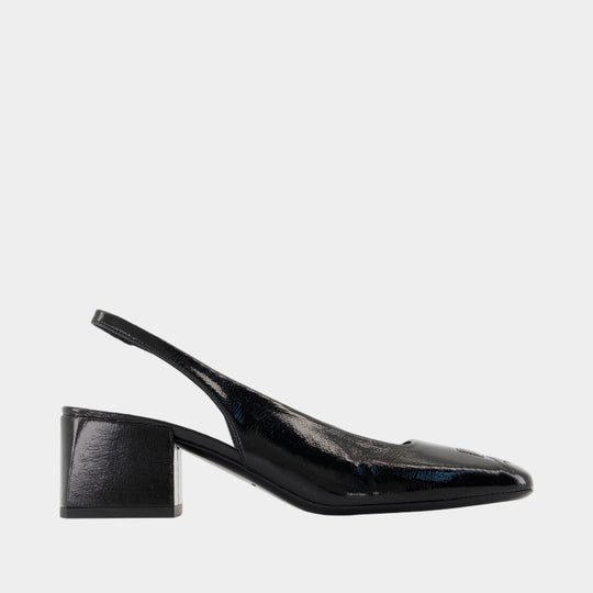 Sandales Heritage - Courreges - Cuir - Noir