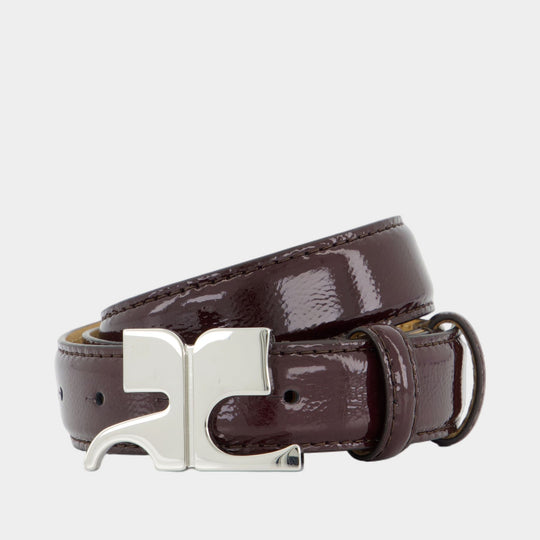 Ceinture Ac - Courreges - Cuir - Bordeaux