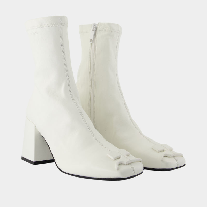 Bottines Reedition - Courreges - Cuir - Blanc