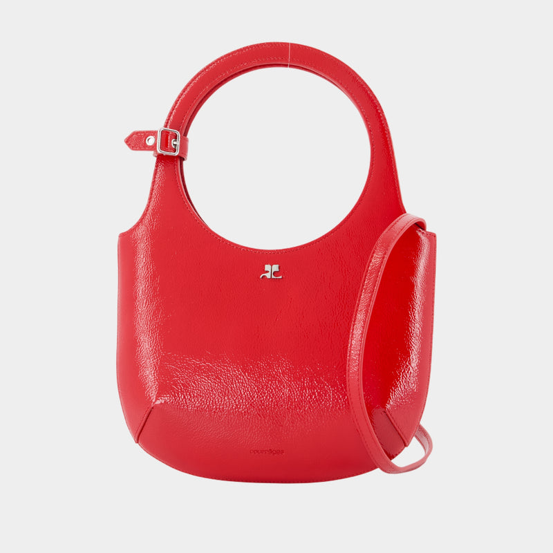 Sac À Main Holy - Courreges - Cuir - Rouge
