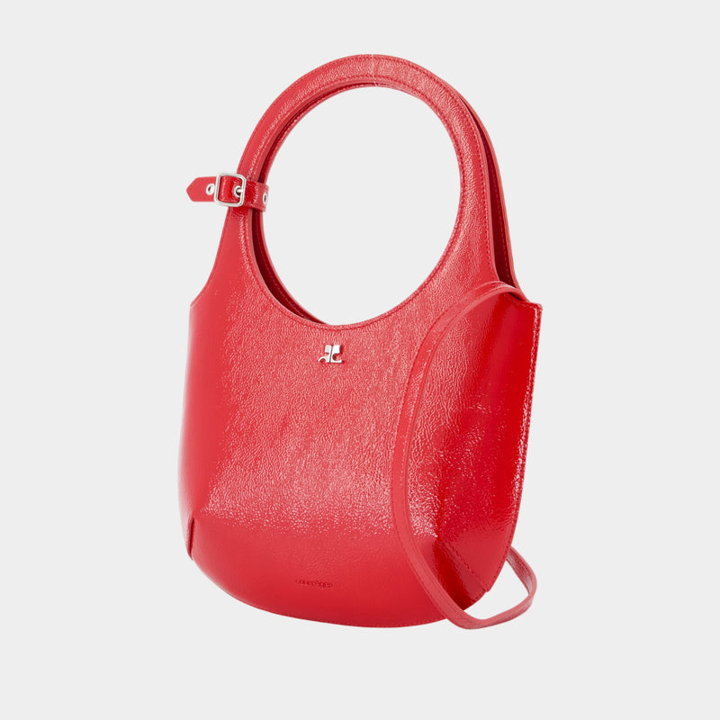 Sac À Main Holy - Courreges - Cuir - Rouge