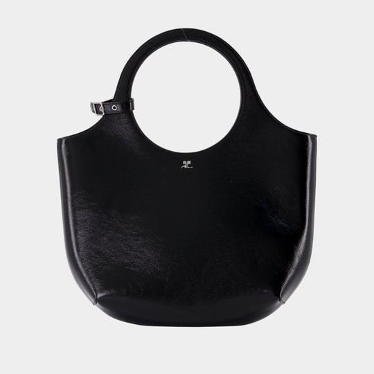 Sac À Main Medium Holy - Courreges - Cuir - Noir