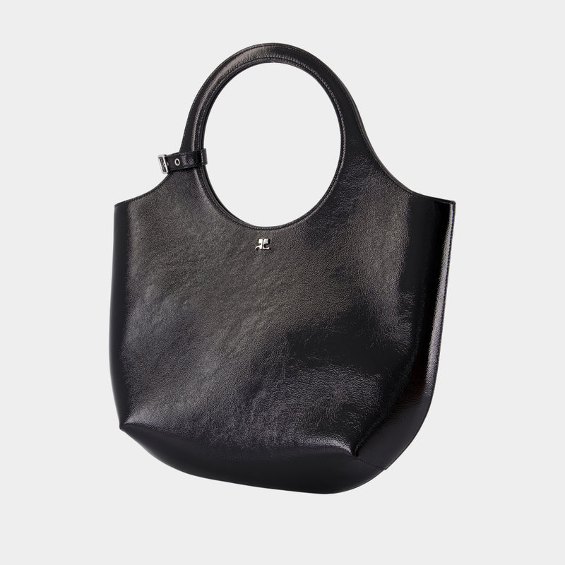 Sac À Main Medium Holy - Courreges - Cuir - Noir