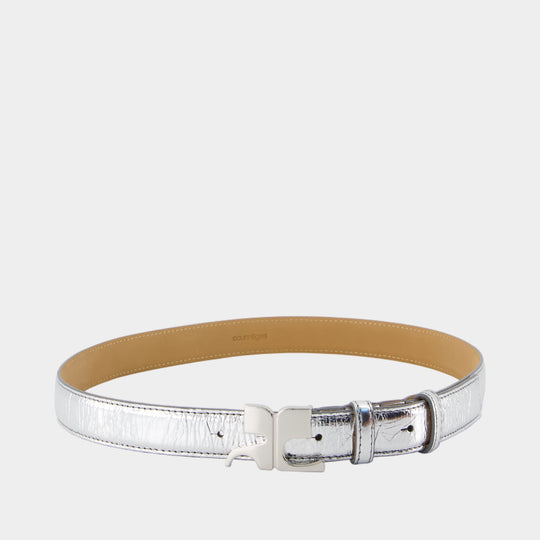 Ceinture Ac 25mm Leather Belt - Courreges - Cuir - Argenté