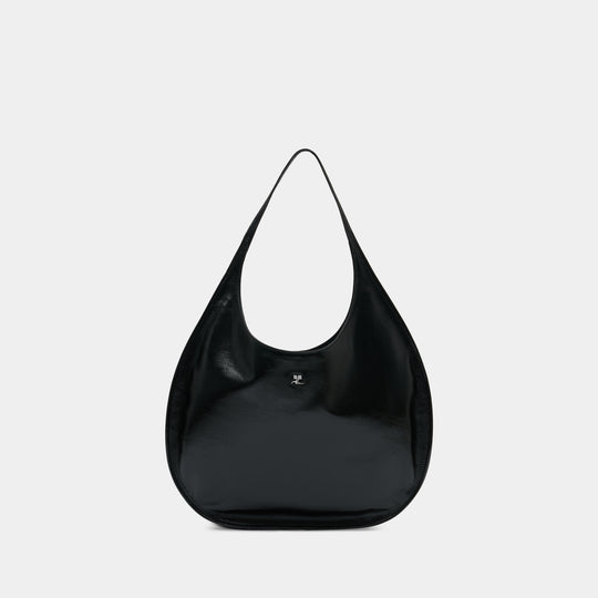 Sac Porté Épaule Holy Flat - Courreges - Cuir - Noir
