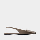 Sandales Fold - Courreges - Cuir - Marron