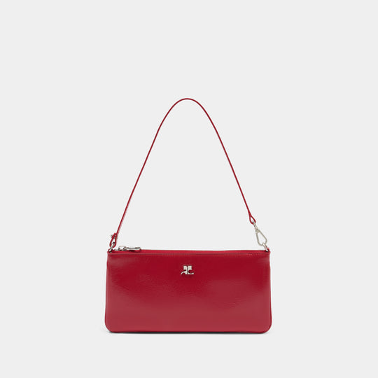 Sac Porté Épaule - Courreges - Cuir - Rouge
