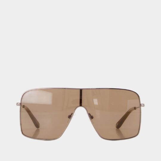 Lunettes De Soleil 24 - Courreges - Métal - Marron