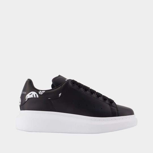 Sneakers Oversized - Alexander McQueen - Cuir - Noir