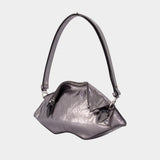 Pochette Manta - Alexander McQueen - Cuir - Argenté