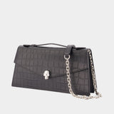 Pochette Skull Top Handle - Alexander McQueen - Cuir - Noir