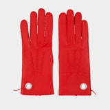 Gants - AMI Paris - Cuir - Rouge