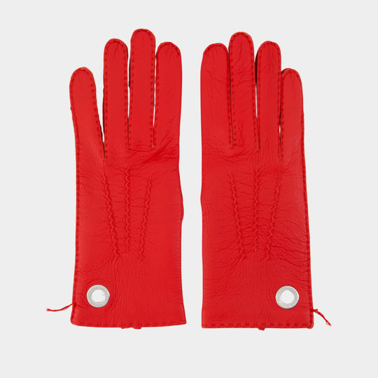 Gants - AMI Paris - Cuir - Rouge