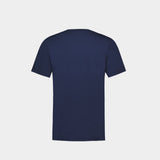 T-Shirt Chillax Fox Patch Regular - Maison Kitsune - Coton - Bleu