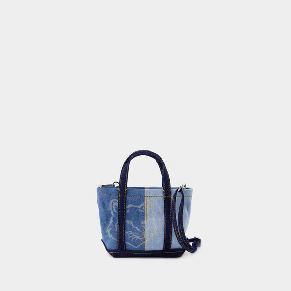 Cabas Fox Head Mini - Maison Kitsune - Denim - Bleu