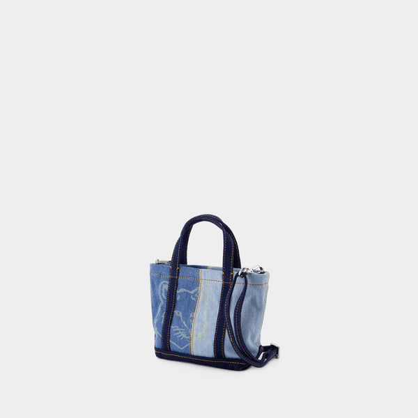 Cabas Fox Head Mini - Maison Kitsune - Denim - Bleu