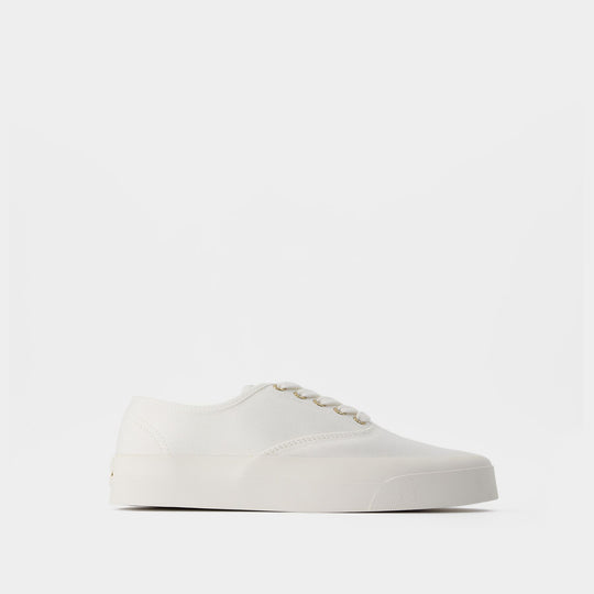 Sneakers Lace Up - Maison Kitsune - Coton - Blanc