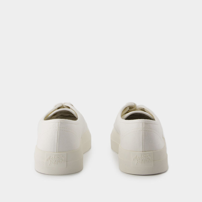 Sneakers Lace Up - Maison Kitsune - Coton - Blanc