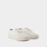 Sneakers Lace Up - Maison Kitsune - Coton - Blanc