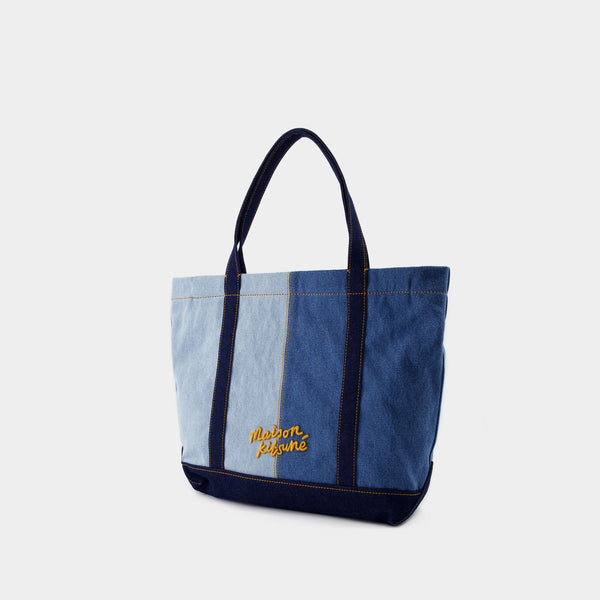 Cabas Fox Head Medium - Maison Kitsune - Denim - Bleu