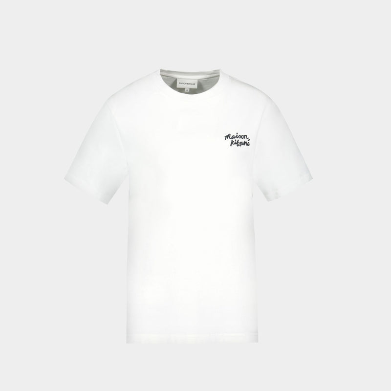 T-Shirt Handwriting Comfort - Maison Kitsune - Coton - Blanc/Noir