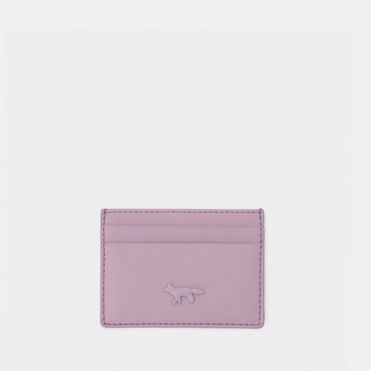 Porte-Carte Cloud - Maison Kitsune - Cuir - Lilas