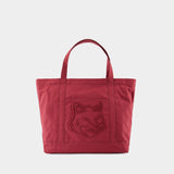 Cabas Fox Head Large - Maison Kitsune - Cuir - Rouge