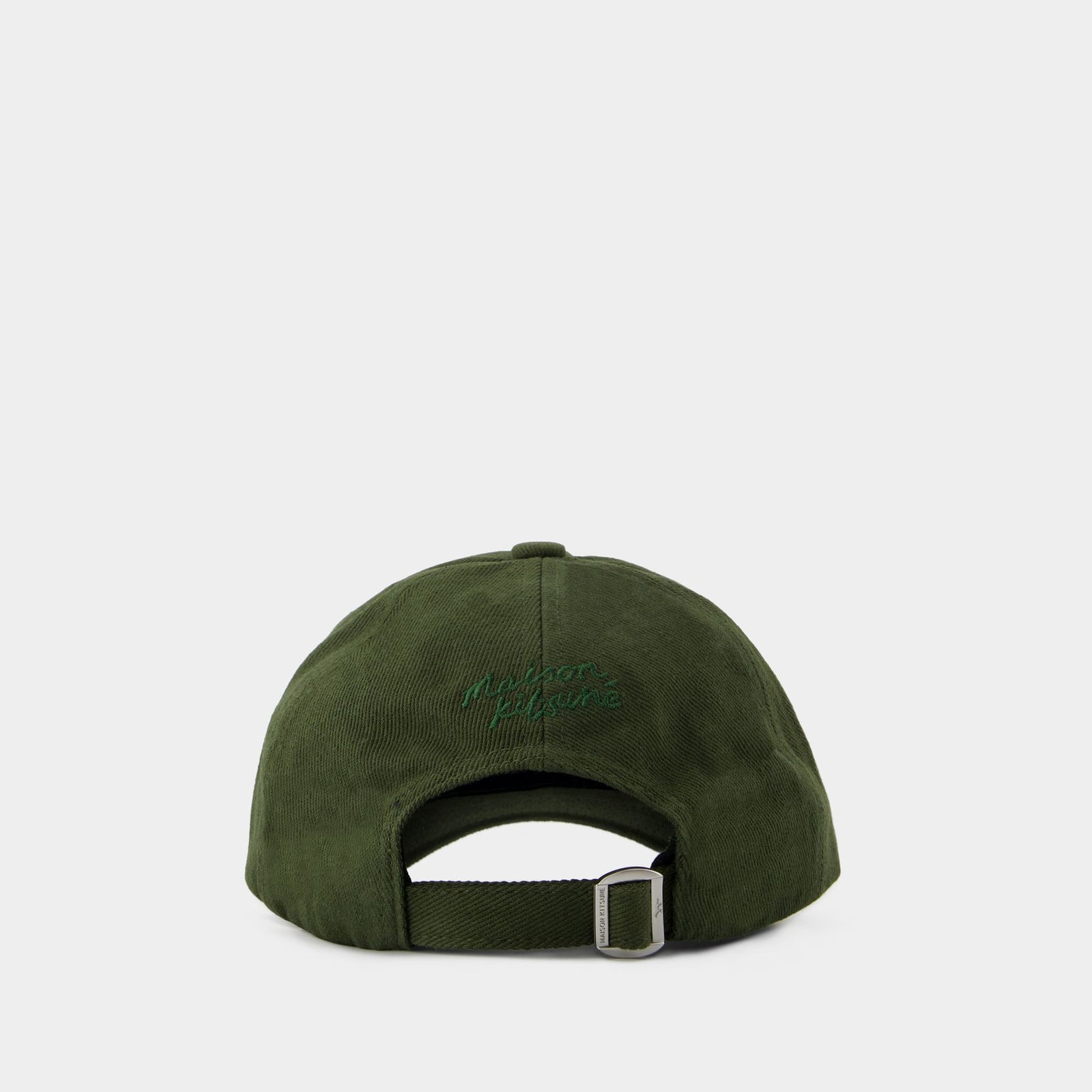帽子・その他 Bold Fox Head 6p Cap - Maison Kitsune - Cotton - Green セール】BOLD FOX HEAD LEATHER PATCH 6P CAP（キャップ
