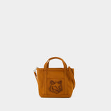 Cabas Fox Head Mini - Maison Kitsune - Coton - Marron