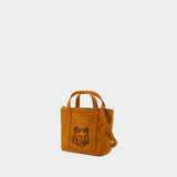 Cabas Fox Head Mini - Maison Kitsune - Coton - Marron