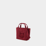 Cabas Fox Head Mini - Maison Kitsune - Coton - Rouge