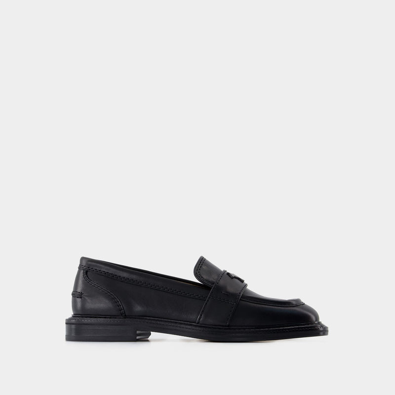 Mocassins - Maison Kitsune - Cuir - Noir