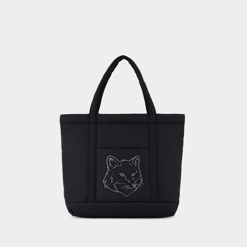 Cabas Fox Head Puffer Medium - Maison Kitsune - Nylon - Noir