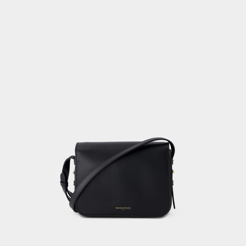 Sac à Bandoulière Edie - Maison Kitsune - Cuir - Noir