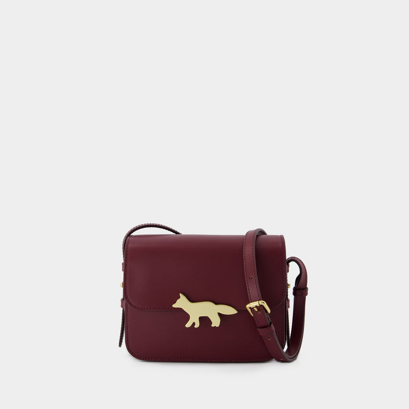 Sac à Bandoulière Edie - Maison Kitsune - Cuir - Bordeau