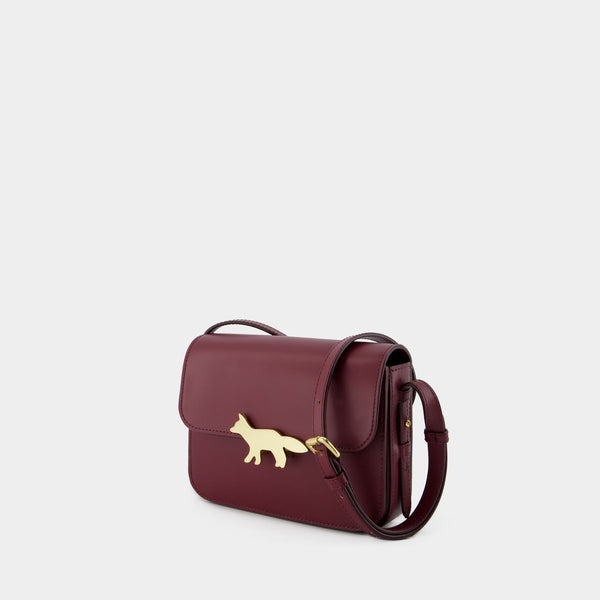 Sac à Bandoulière Edie - Maison Kitsune - Cuir - Bordeau