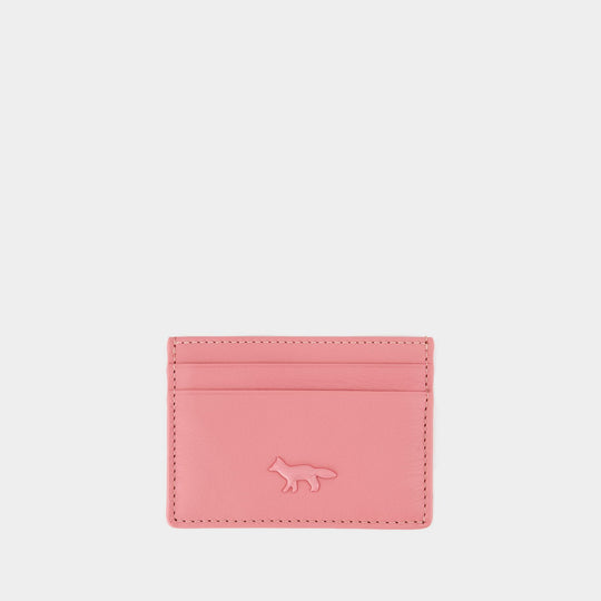 Porte-Carte Cloud - Maison Kitsune - Cuir - Rose