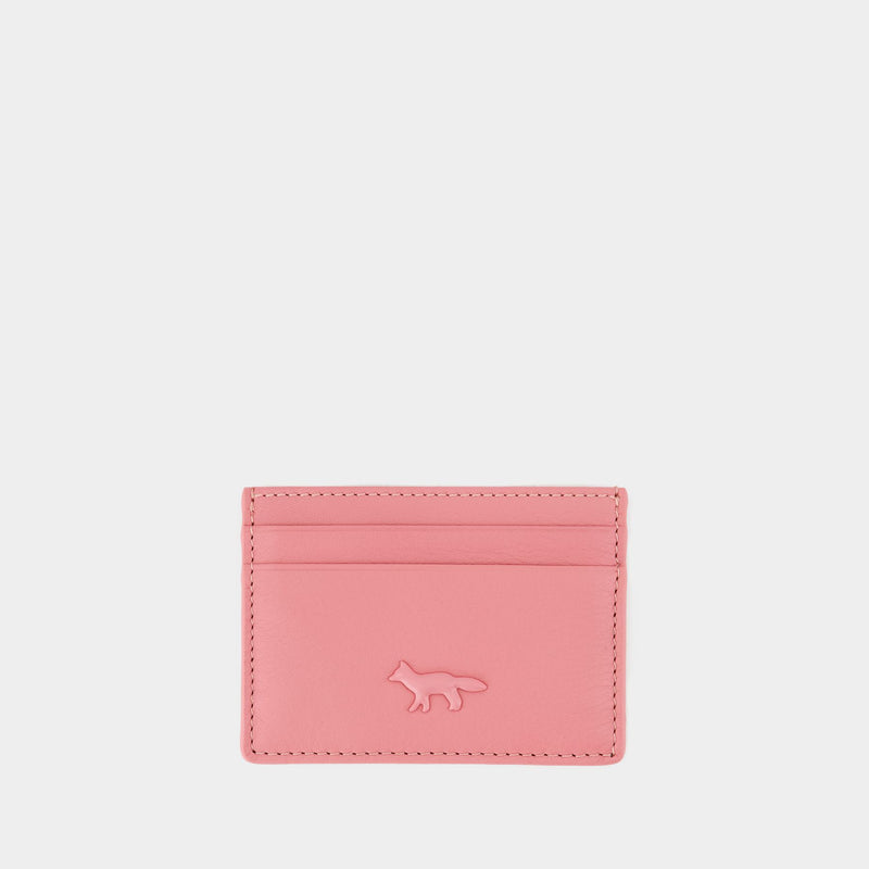 Porte-Carte Cloud - Maison Kitsune - Cuir - Rose