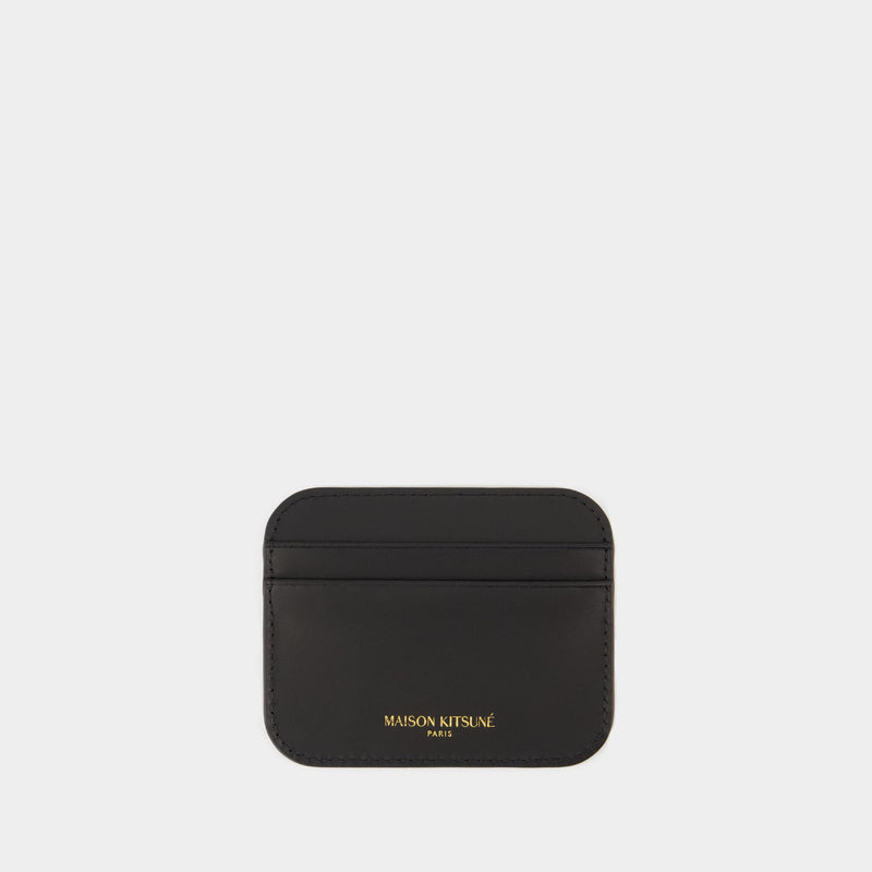 Porte-Carte Edie - Maison Kitsune - Cuir - Noir