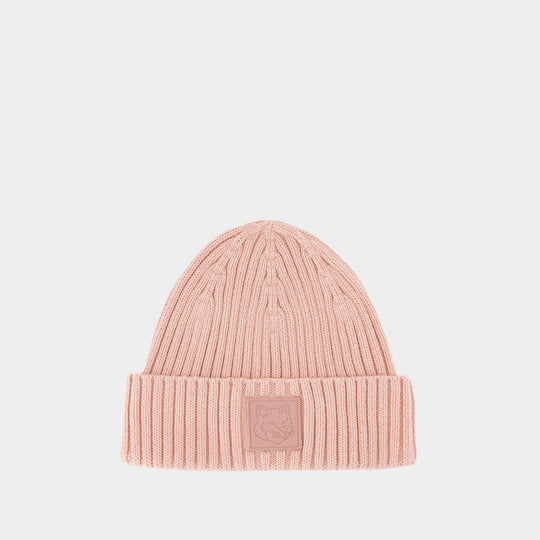 Bonnet Bold Fox Head - Maison Kitsune - Coton - Rose