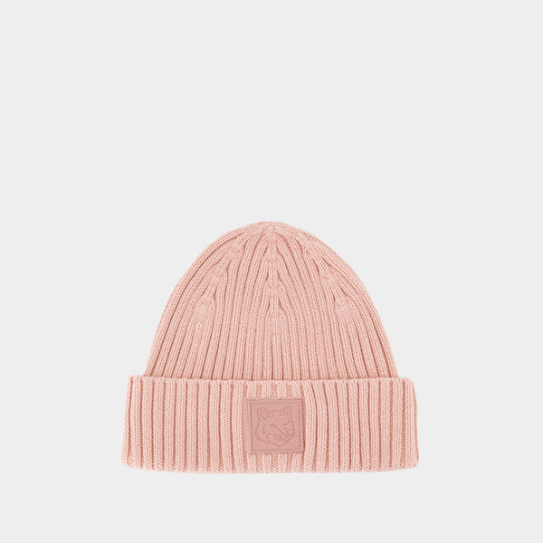 Bonnet Bold Fox Head - Maison Kitsune - Coton - Rose
