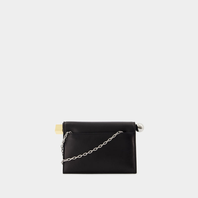 La Petite Pochette Rond C - Jacquemus - Cuir - Noir