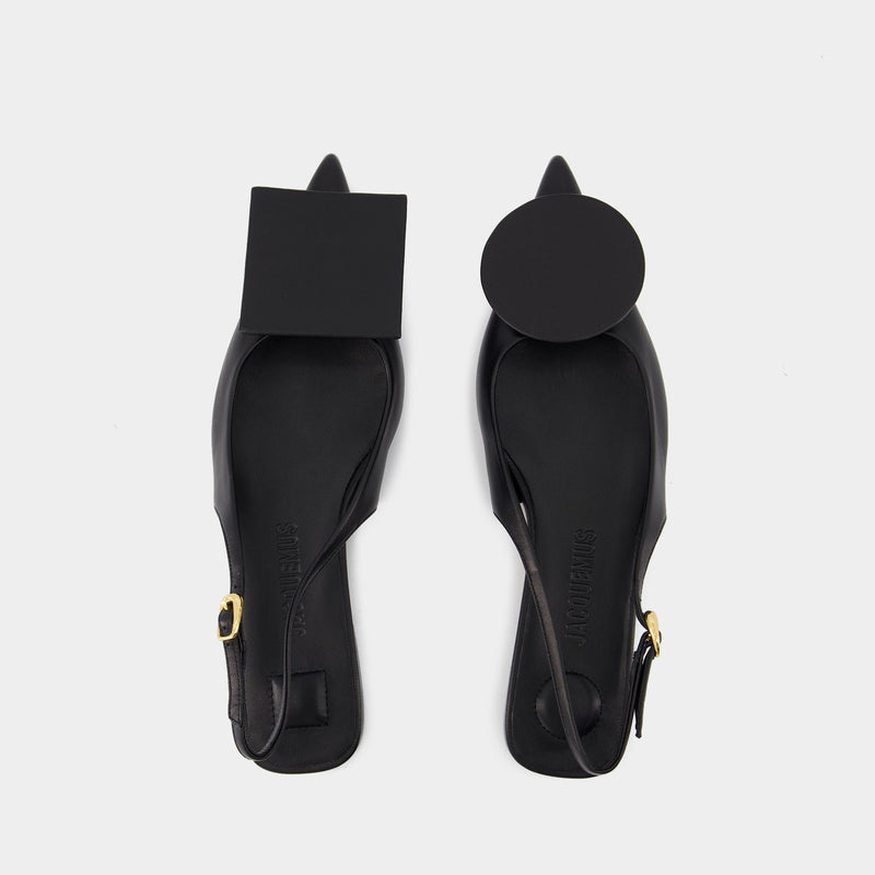 Escarpins Les Slingbacks Duelo P - Jacquemus - Cuir - Noir