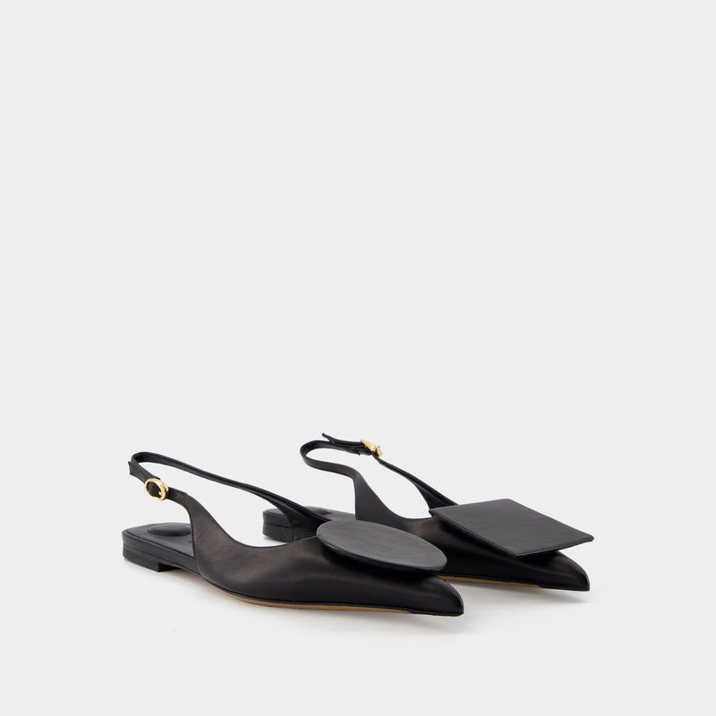 Escarpins Les Slingbacks Duelo P - Jacquemus - Cuir - Noir