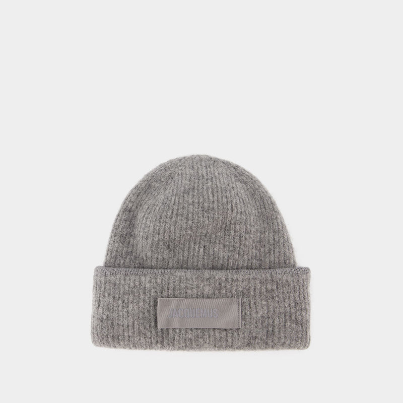 Le Bonnet Gros Grain - Jacquemus - Laine - Gris Foncé