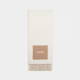 L'écharpe Rond Carre - Jacquemus - Laine - Beige