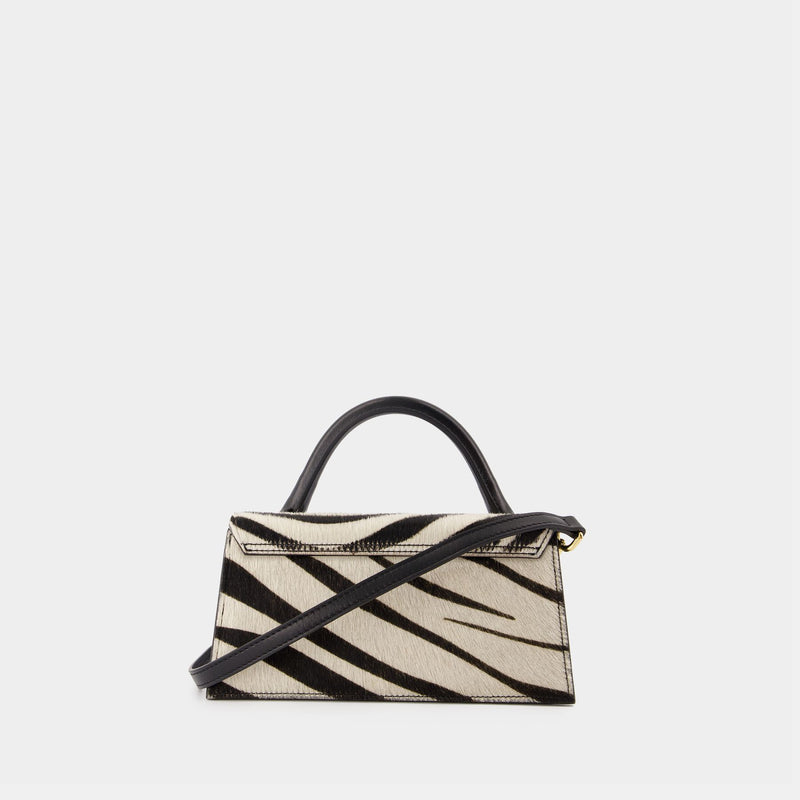 Sac À Bandoulière Le Chiquito Long - Jacquemus - Cuir - Noir/Blanc