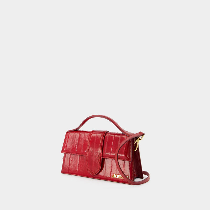 Sac À Bandoulière Le Grand Bambino - Jacquemus - Cuir - Rouge Foncé