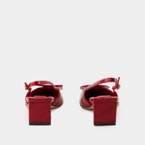 Escarpins Les Slingbacks Duelo B - Jacquemus - Cuir - Rouge