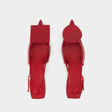 Escarpins Les Slingbacks Duelo B - Jacquemus - Cuir - Rouge